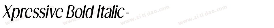 Xpressive Bold Italic字体转换